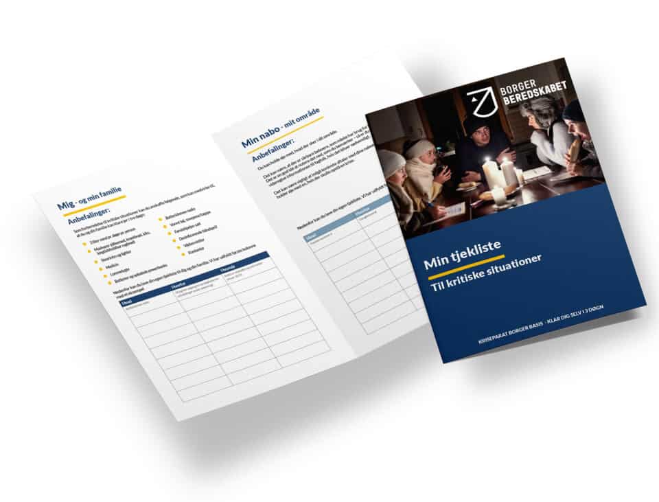 Tjekliste, Beredskab.dk